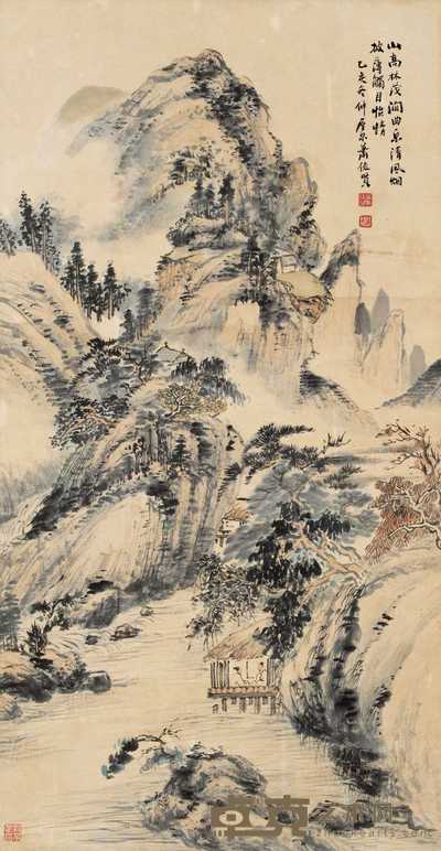 萧俊贤 山水 立轴 93×48cm